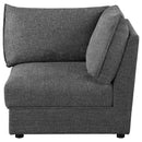 Sasha Upholstered Corner Chair Barely Black - Furniture Now (CA)