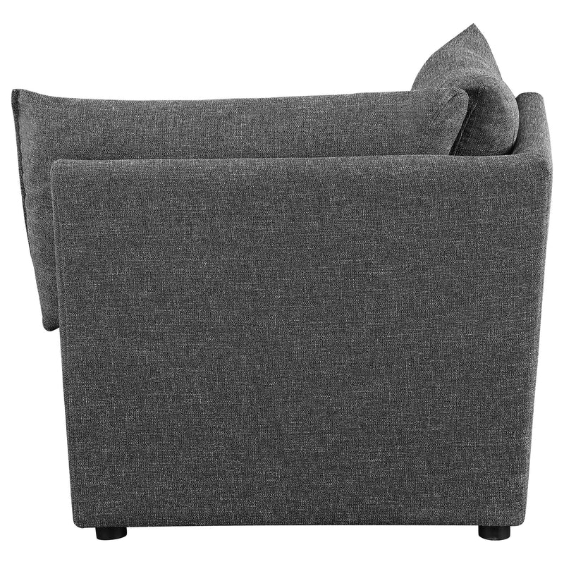 Sasha Upholstered Corner Chair Barely Black - Furniture Now (CA)