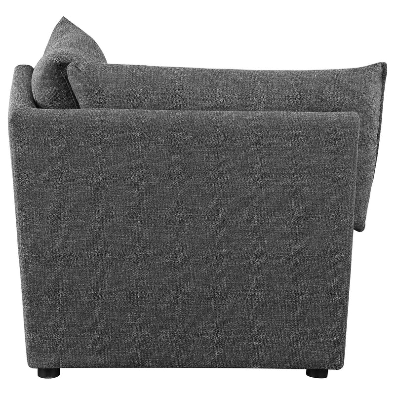 Sasha Upholstered Corner Chair Barely Black - Furniture Now (CA)