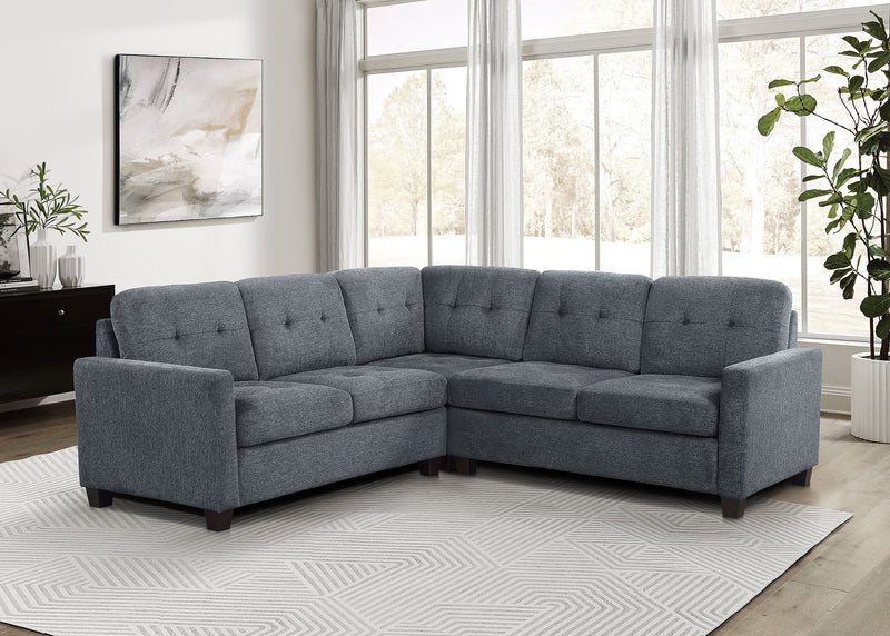 Georgina 5 Pc Stationary Sectionals Grey - Furniture Now (CA)