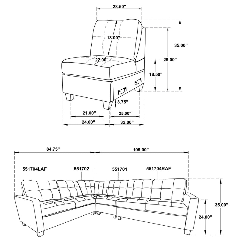 Georgina Modular Sectionals - Furniture Now (CA)