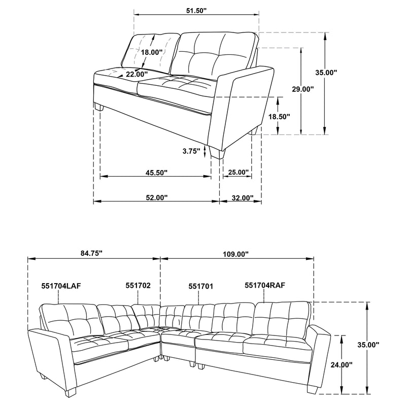 Georgina Sectional Loveseat - Furniture Now (CA)