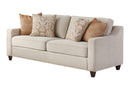 Christine Upholstered Cushion Back Sofa Beige - Furniture Now (CA)