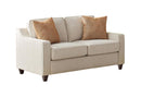 Christine Upholstered Cushion Back Loveseat Beige - Furniture Now (CA)