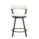 5566-24WT - Swivel Counter Height Chair, White