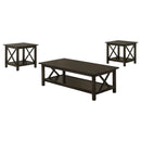 Rachelle 3-piece Occasional Table Set Deep Merlot - Furniture Now (CA)