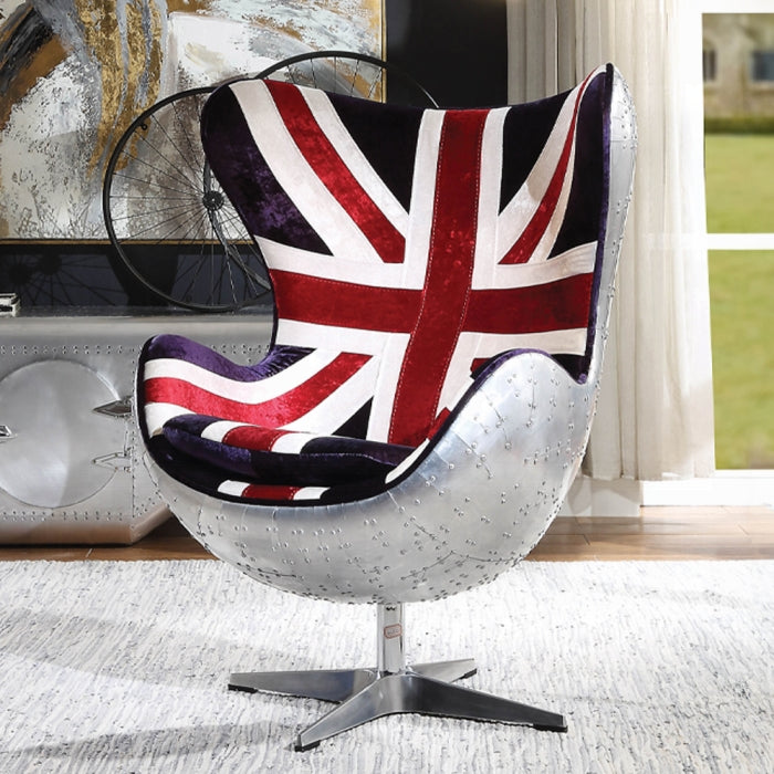 Brancaster British Flag Accent Chair With Swivel - Furniture Now (CA)
