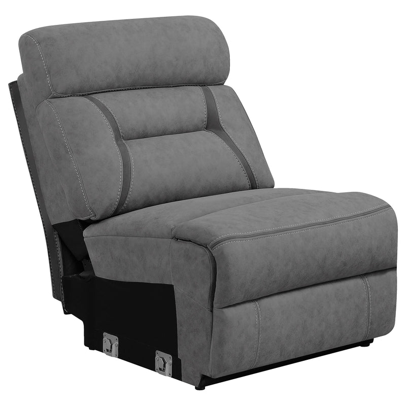 Higgins Upholstered Armless Chair Grey - Furniture Now (CA)