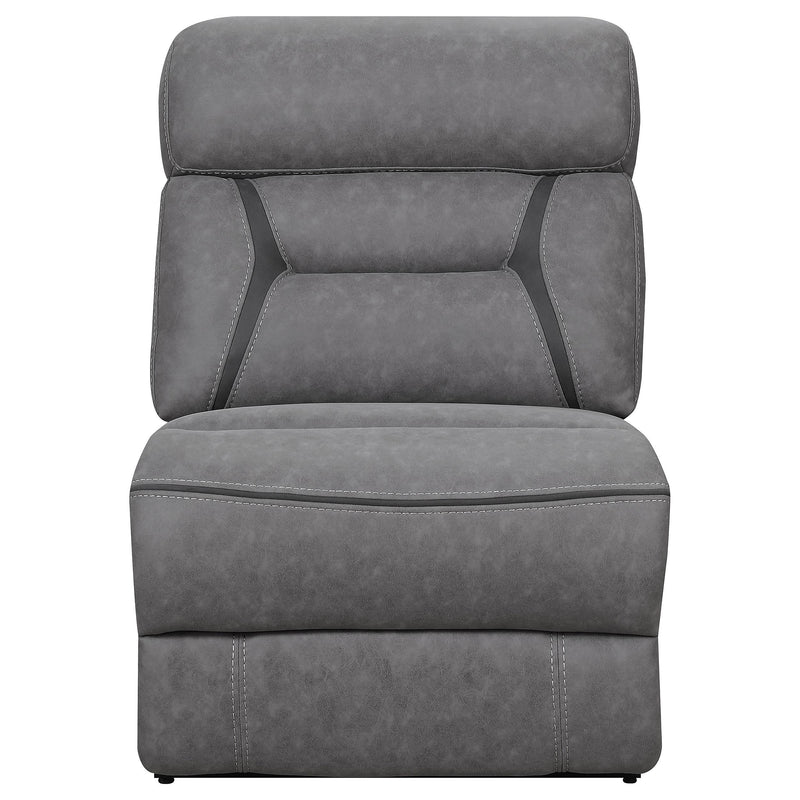 Higgins Upholstered Armless Chair Grey - Furniture Now (CA)