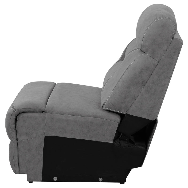 Higgins Upholstered Armless Chair Grey - Furniture Now (CA)