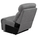 Higgins Upholstered Armless Chair Grey - Furniture Now (CA)