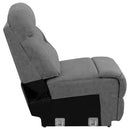 Higgins Upholstered Armless Chair Grey - Furniture Now (CA)