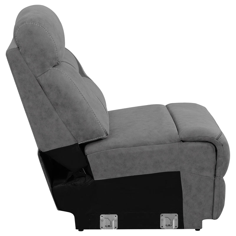 Higgins Upholstered Armless Chair Grey - Furniture Now (CA)