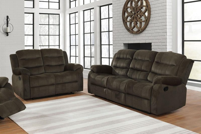 Rodman Upholstered Tufted Living Room Set Olive Brown - Furniture Now (CA)