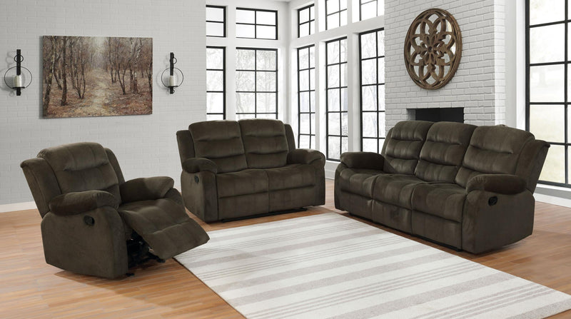 Rodman Upholstered Tufted Living Room Set Olive Brown - Furniture Now (CA)