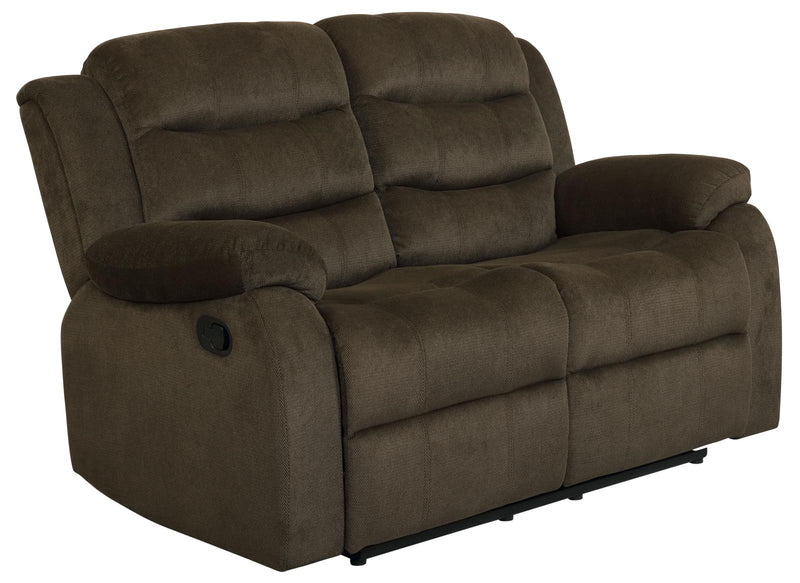 Rodman Pillow Top Arm Motion Loveseat Olive Brown - Furniture Now (CA)
