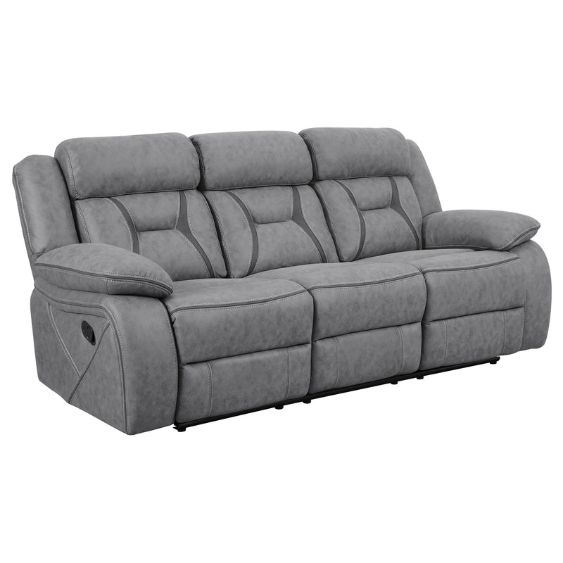 Higgins Pillow Top Arm Upholstered Motion Sofa Grey - Furniture Now (CA)