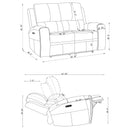 Brickston Triple Power Reclining Sofa Set