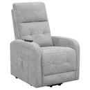 Howie Tufted Upholstered Power Lift Recliner Grey - Furniture Now (CA)