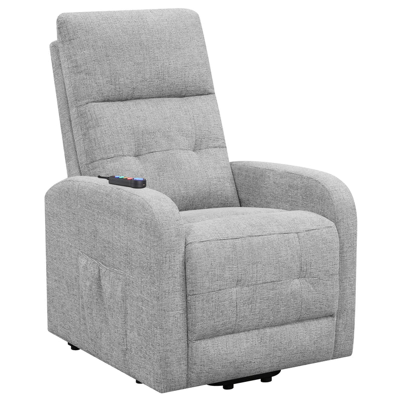 Howie Tufted Upholstered Power Lift Recliner Grey - Furniture Now (CA)