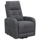Howie Tufted Upholstered Power Lift Recliner Charcoal - Furniture Now (CA)