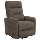 Henrietta Power Lift Recliner with Storage Pocket Brown - Furniture Now (CA)