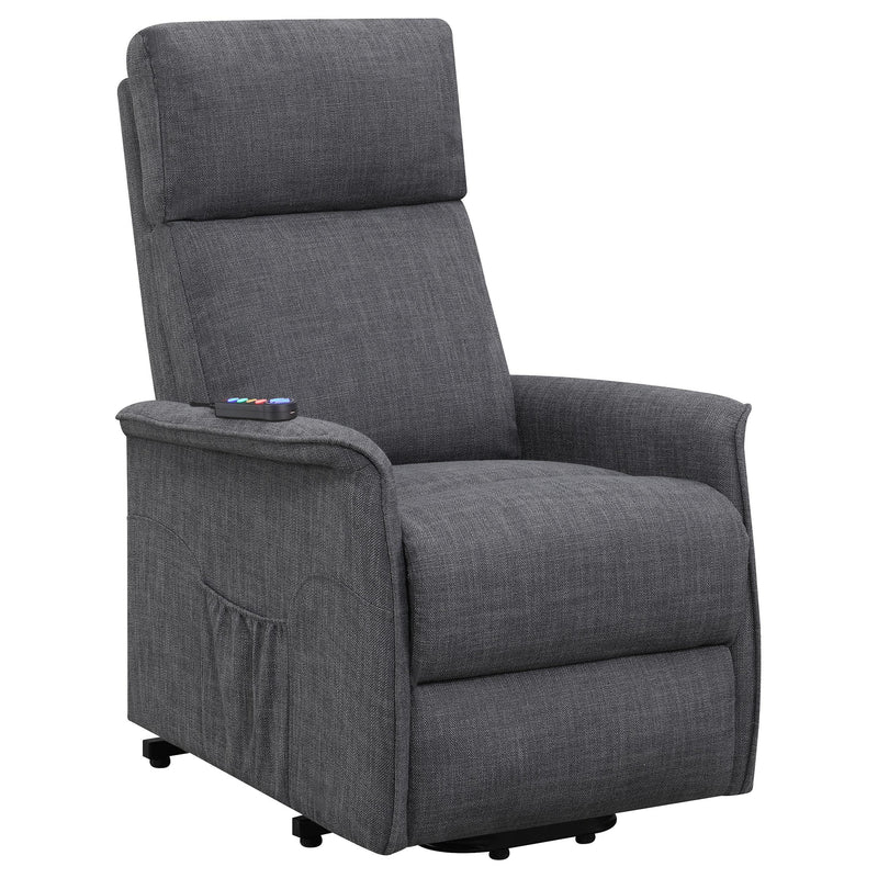 Herrera Power Lift Recliner with Wired Remote Charcoal - Furniture Now (CA)