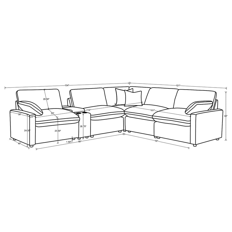 Collins Recling Sectionals 3 - Furniture Now (CA)