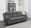 Bahrain Upholstered Motion Sofa Charcoal - Furniture Now (CA)