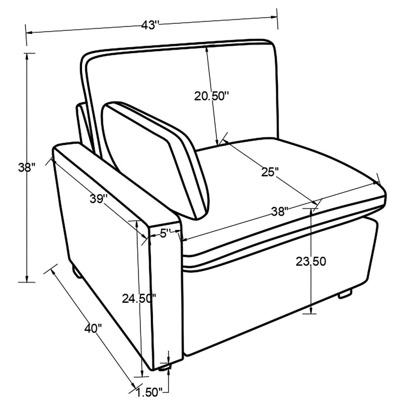 Collins Sectionals White - Furniture Now (CA)
