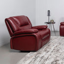 Camila Upholstered Glider Recliner Chair Red Faux Leather - Furniture Now (CA)