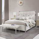 AICO Furniture Penthouse King Upholstered Platform Bed in Ash Gray - Furniture Now (CA)
