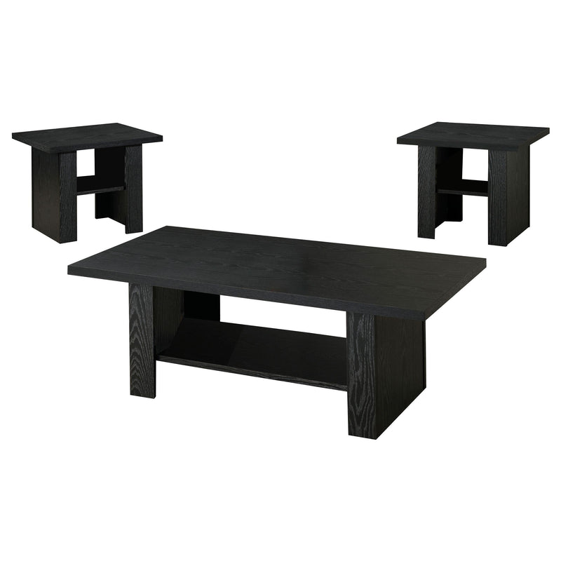 Rodez 3-piece Occasional Table Set Black Oak - Furniture Now (CA)