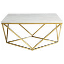 Meryl Square Coffee Table White and Gold - Furniture Now (CA)