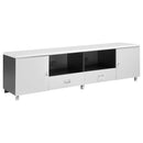 Burkett 2-drawer TV Console White and Grey - Furniture Now (CA)