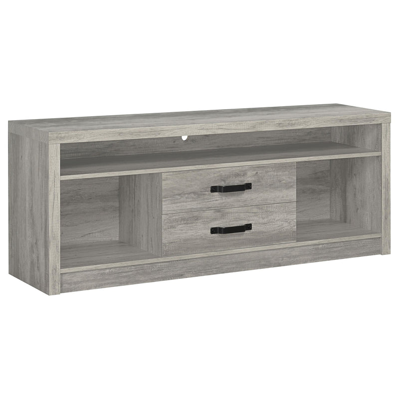 Burke 2-drawer TV Console Grey Driftwood - Furniture Now (CA)