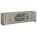 Burke 2-door TV Console Grey Driftwood - Furniture Now (CA)