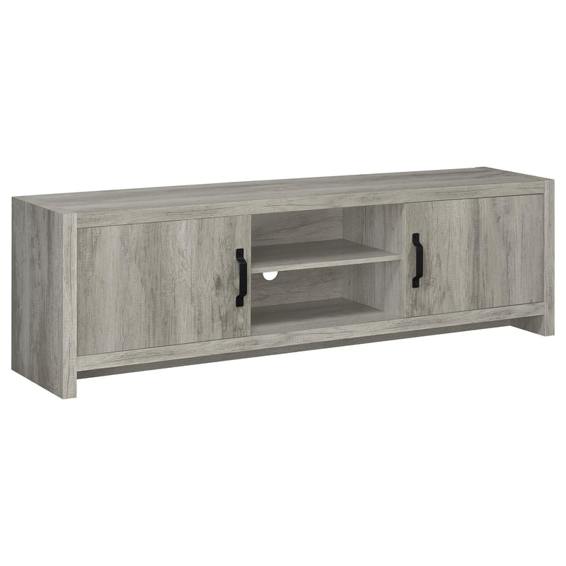 Burke 2-door TV Console Grey Driftwood - Furniture Now (CA)