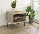 Welsh Square Engineered Wood End Table With Shelf Antique Pine and Grey - Furniture Now (CA)
