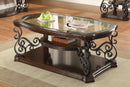 Laney Coffee Table Deep Merlot and Clear - Furniture Now (CA)