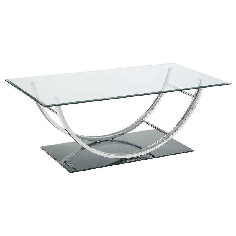 Danville U-shaped Coffee Table Chrome - Furniture Now (CA)