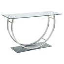 Danville U-shaped Sofa Table Chrome - Furniture Now (CA)