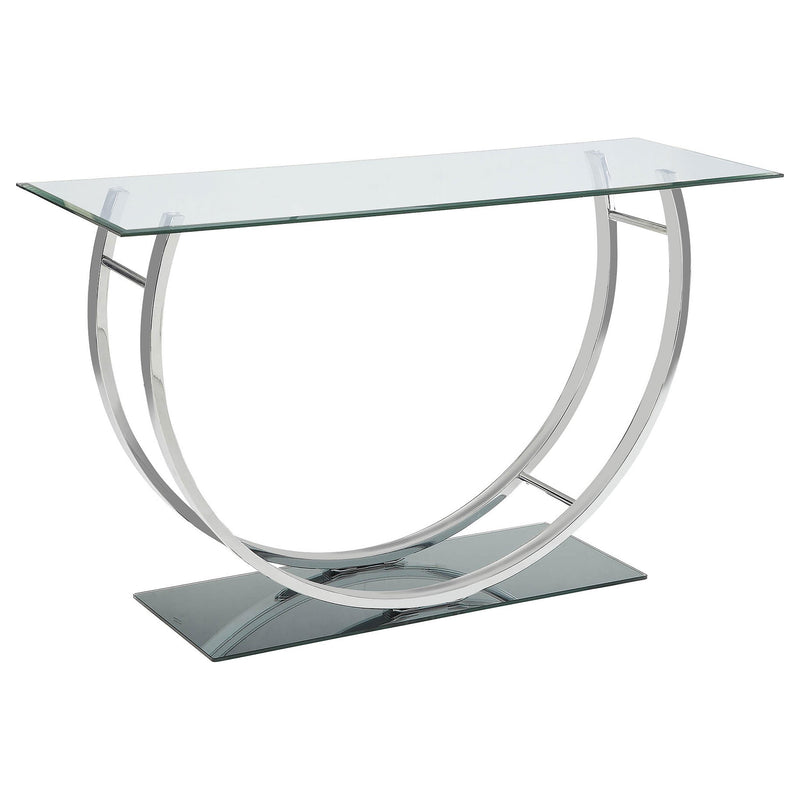 Danville U-shaped Sofa Table Chrome - Furniture Now (CA)