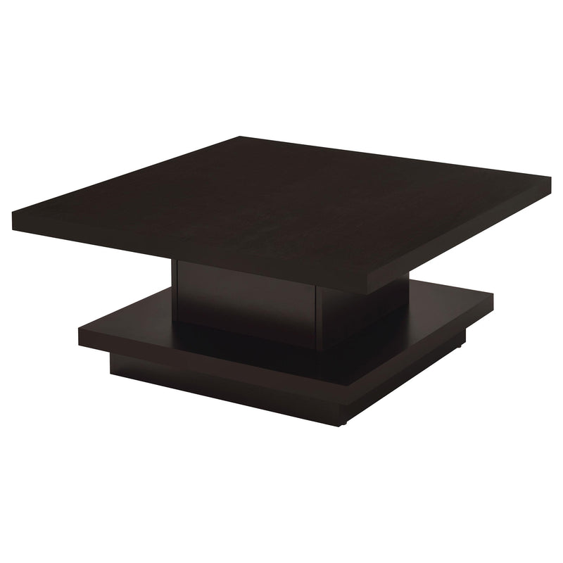 Reston Pedestal Square Coffee Table Cappuccino - Furniture Now (CA)