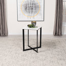 Tobin Square Marble Top End Table White and Black - Furniture Now (CA)