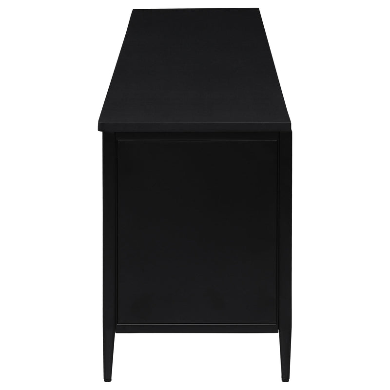 Amherst 4-door 78-inch Metal TV Stand Media Console Black - Furniture Now (CA)