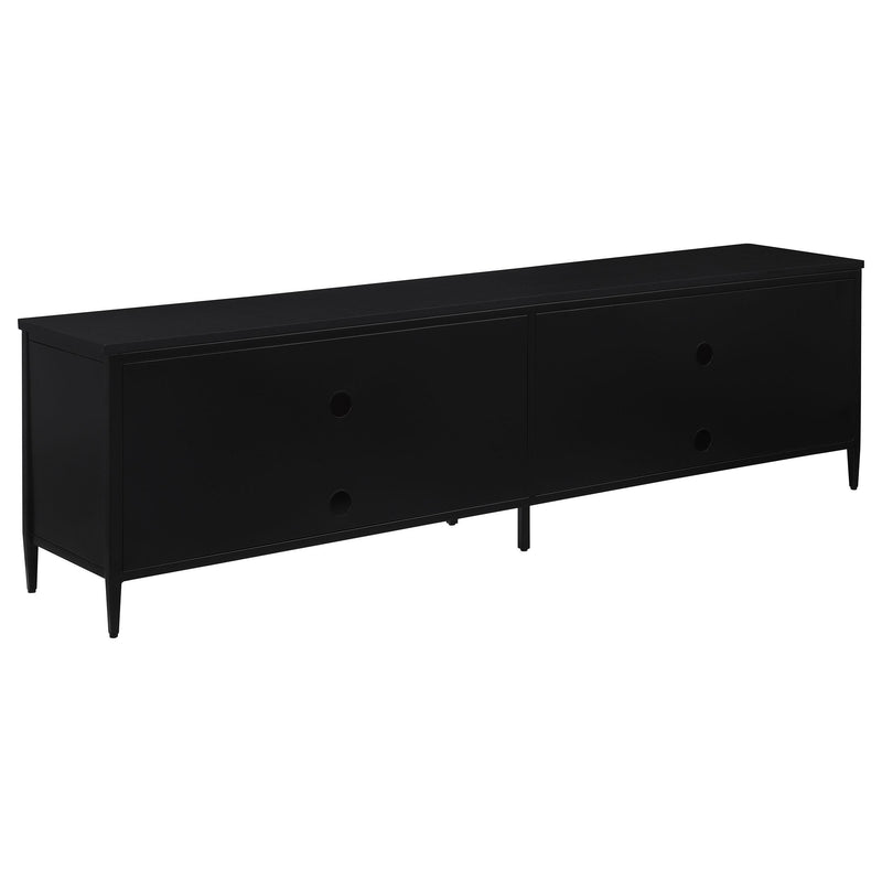 Amherst 4-door 78-inch Metal TV Stand Media Console Black - Furniture Now (CA)