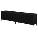 Amherst 4-door 78-inch Metal TV Stand Media Console Black - Furniture Now (CA)