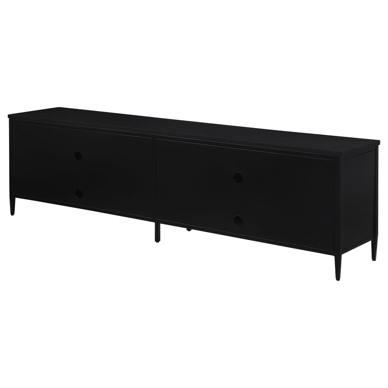 Amherst 4-door 78-inch Metal TV Stand Media Console Black - Furniture Now (CA)