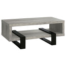 Dinard Coffee Table with Shelf Grey Driftwood - Furniture Now (CA)